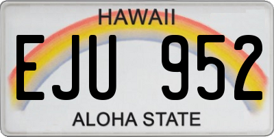 HI license plate EJU952