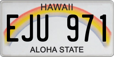 HI license plate EJU971