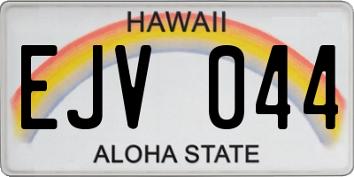 HI license plate EJV044