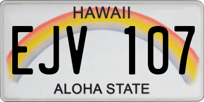 HI license plate EJV107