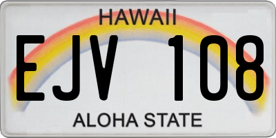 HI license plate EJV108