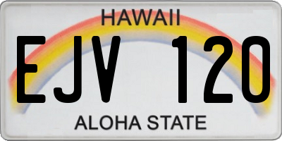 HI license plate EJV120