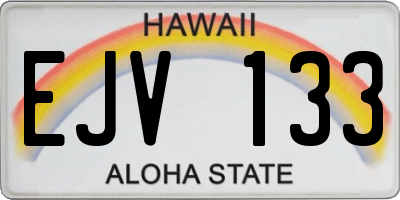 HI license plate EJV133
