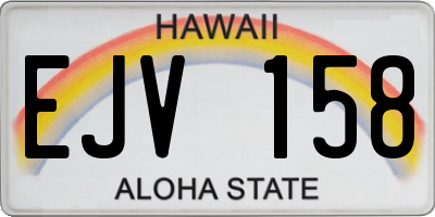 HI license plate EJV158