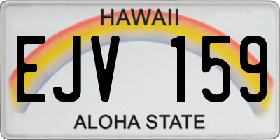 HI license plate EJV159