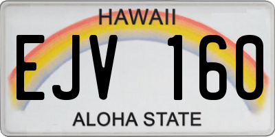 HI license plate EJV160