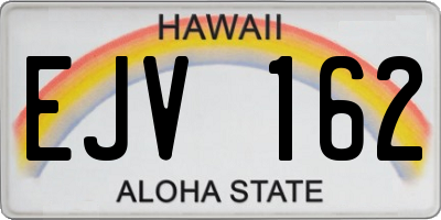 HI license plate EJV162