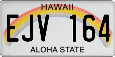 HI license plate EJV164