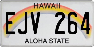 HI license plate EJV264