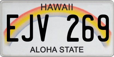 HI license plate EJV269