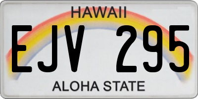 HI license plate EJV295
