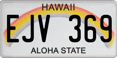 HI license plate EJV369