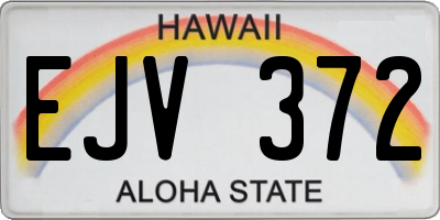 HI license plate EJV372