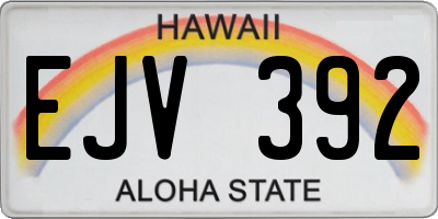 HI license plate EJV392