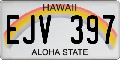 HI license plate EJV397