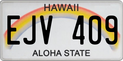 HI license plate EJV409