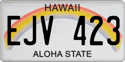 HI license plate EJV423