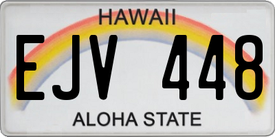 HI license plate EJV448