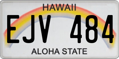 HI license plate EJV484