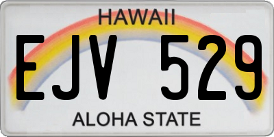 HI license plate EJV529