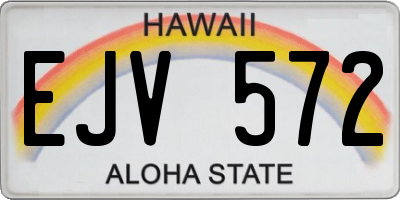 HI license plate EJV572