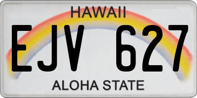 HI license plate EJV627