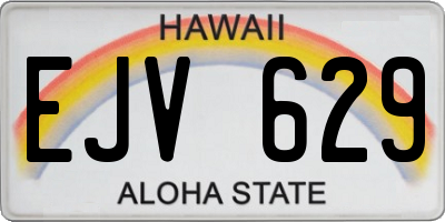 HI license plate EJV629