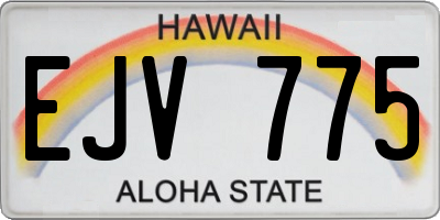 HI license plate EJV775