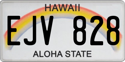HI license plate EJV828