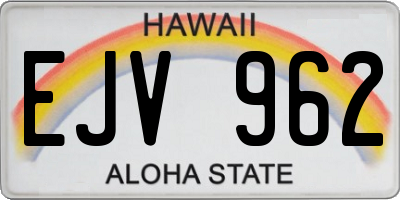 HI license plate EJV962