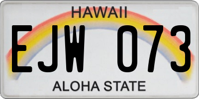 HI license plate EJW073