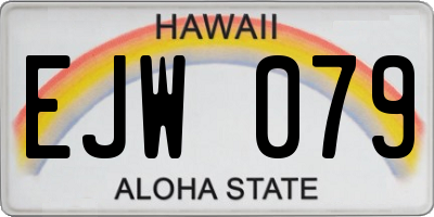 HI license plate EJW079