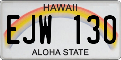 HI license plate EJW130