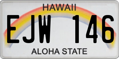 HI license plate EJW146