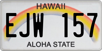 HI license plate EJW157