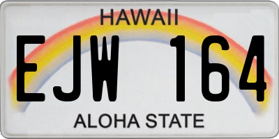 HI license plate EJW164