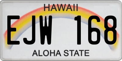 HI license plate EJW168