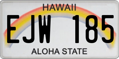 HI license plate EJW185