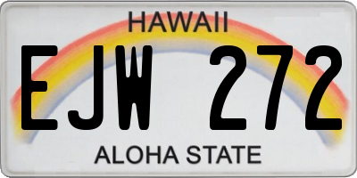 HI license plate EJW272