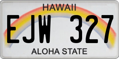 HI license plate EJW327