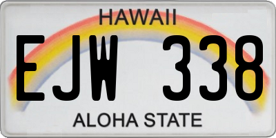 HI license plate EJW338