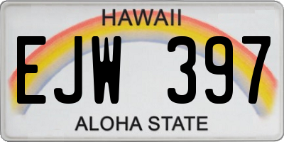 HI license plate EJW397