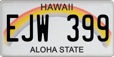 HI license plate EJW399