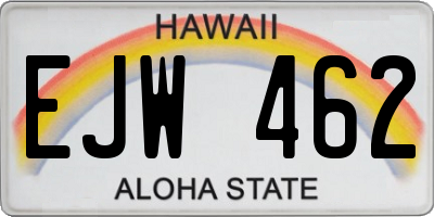 HI license plate EJW462