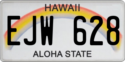 HI license plate EJW628