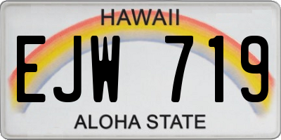HI license plate EJW719