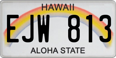 HI license plate EJW813