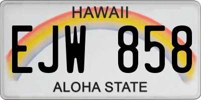 HI license plate EJW858
