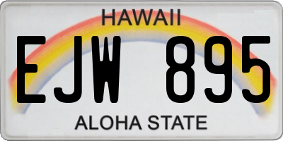 HI license plate EJW895