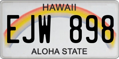 HI license plate EJW898